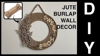 DIY ROPE WALL DECOR FO RLIVING ROOM || JUTE CRAFT