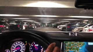 Best sounding BMW Alpina B7 parking garage shots fired and walks a 650i with same motor