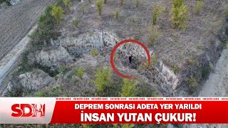 İnsan Yutan Çukur! #Deprem Sonrası Tarlada Ortaya Çıkan Görüntü #SonDakika