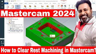 Mastercam 2024 Rest Machining | Mastercam tutorials | Mastercam 2024 CNC Programming