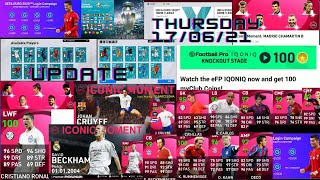 🚨 Thursday Update Pes Mobile ✅Iconic Movements Confirm ✅Uefa POTW Confirm Free Coins and Gp