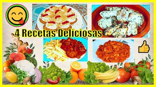 ✅ ¿Qué Hay Para Comer? 🍜🥘 4 RECETAS DELICIOSAS 🤤😋 para Tu Menú de la Semana 🍗🍅