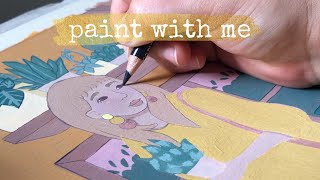 Paint with Me: plant shop illustration using Holbein acryla gouache