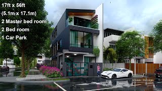 Modern House Design , Asian House Design , Iconic Design #5 20ftx50ft , Tropical Minimalist,