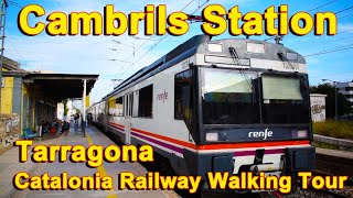 Cambrils Station (Tarragona, Catalonia) Railway Walking tour (Spain) #relaxation