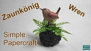 Zaunkönig - Wren - free download #papercraft #birds