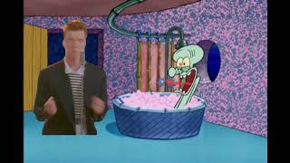 Rick Astley visits Squidward's house (squidward gets rickrolled)