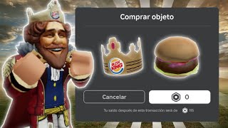 ¡SOLO HOY! OBTÉN ARTÍCULOS LIMITADOS DE BURGER KING GRATIS EN ROBLOX 🎉💥