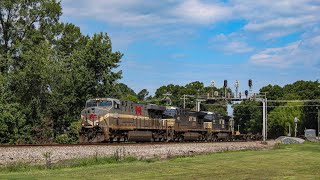 NS Charlotte District Railfanning at Lowell with Monongahela heritage unit leading on 24X 8/1/24