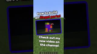 How to make an illegal portal in minecraft #shorts