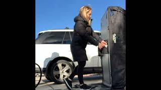 Installing FLATED Air-Carrier inflatable cargo carrier on a Range Rover.