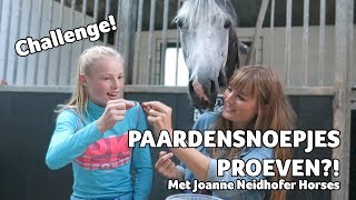 PAARDENSNOEP ETEN CHALLENGE?! | Manon V.S. Joanne Neidhofer Horses | Epplejeck