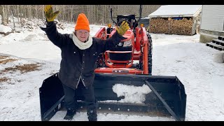 Kubota L2501 Snowpusher Plowing | Shoutouts and Giveaway is Closed!