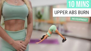 10 Mins Upper Abs Workout | Angela's Abs Series / No Equipment, 2 Week Challenge