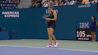 Aryna Sabalenka 🇧🇾 in trouble vs Ekaterina Alexandrova 🇷🇺 U.S. Open Tennis News Coverage