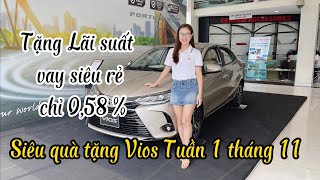 Siêu quà dành cho Toyota Vios tháng 11 | giá lăn bánh cực thấp | Toyota Pháp Vân