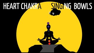 Heart Chakra Singing Bowls with 4 hz binaural beat (10 Minute Meditation)