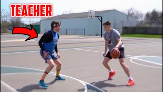 1v1 Basketball VS My Teacher!