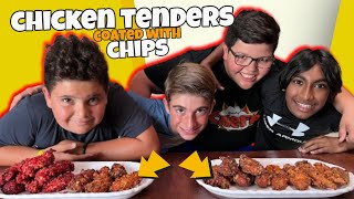 Chicken tenders coated with chips | Chef P