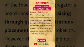 Zomato Shares Tumble Over 4% 📉 | Key Reasons Behind the Fall! 🚨