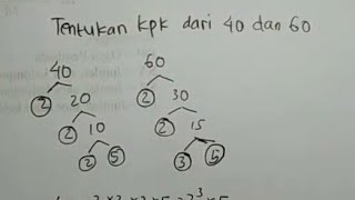 KPK dari 40 dan 60