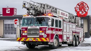 Laval | Laval Fire Department (SIL) Pumper 202 & Ladder 402 Responding to Alarm Activation Call