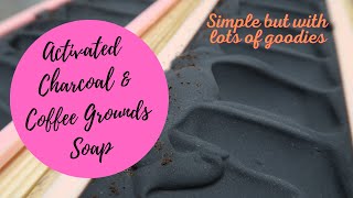 Making and Cutting Activated Charcoal and Coffee Grounds Soap