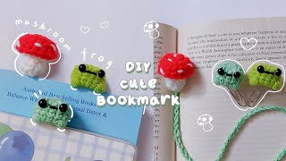 ♡ Crochet Frog+🍄 Bookmark Tutorial   | also for Mini Keychains ♡