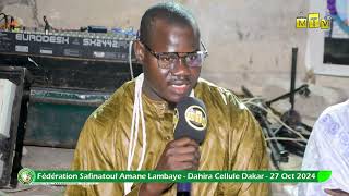 S. MOR DIOUF Coordonnateur Fédération Safinatoul Amane Lambaye - Dahira Cellule Dakar - 27 Oct 2024