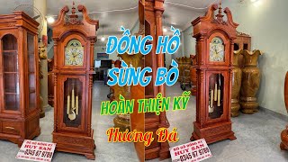 Đồng Hồ Sừng Bò Hoàn Thiện Kỹ Gỗ Hương Đá Phụ Kiện Nhôm, Hàng bán về An Dương, Hải Phòng