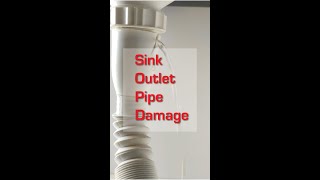 Sink Outlet pipe Damage | Home Inspection