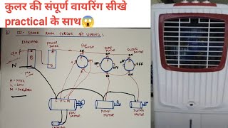 water cooler Wiring Full details in hindi |single , Double  & three speed room cooler Wiring Diagram