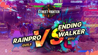 SF6 → RainPro (Guile) vs EndingWalker (Ryu) - Street Fighter 6