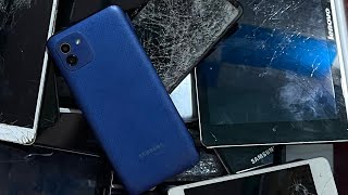 Samsung Galaxy A03 был разбит и сильно поврежден - процесс восстановления как у нового