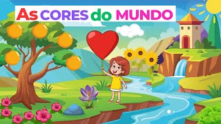 As CORES do MUNDO | Vídeo educativo ensinando as CORES para crianças | Cores