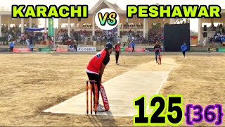 BIG MATCH  TAPE BALL KARACHI VS PESHAWAR || 125 RUNS NEED IN 36 BALLS || CHAKWAL SUPER LEAGUE 2022