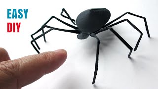 5-Minute Paper Spider HACKS for a Spooky Halloween | Paper Craft | Easy Paper Spider For Halloween