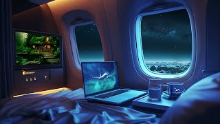 Relaxing Airplane White Noise | Sounds to beat Insomnia and for Deep Sleep | 8h Brown Noise - No Ads