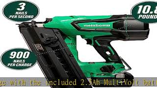 Metabo HPT 36V MultiVolt Cordless Framing Nailer | Uses 21 Degree Full Round Head Plastic Strip Nai