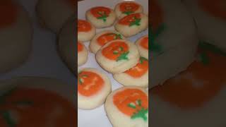 Pillsbury Pumpkin Shaped Sugar Cookies Clip #pillsbury #sugarcookies #shorts