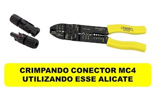 Como crimpar conector MC4 utilizando Alicate Simples Multi Uso