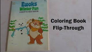 Coloring Book Flip Through - Vintage Ewoks Winter Fun Dot to Dot Book #AdultColoring