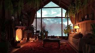 Cozy Cabin in the Mountains: Heavy Rain and Fireplace Sounds for Deep Sleep 🌩️🔥