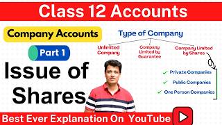 Issue of Shares | Type of Companies | Company Accounts | Class 12 | Accounts | Ch7- Part 1