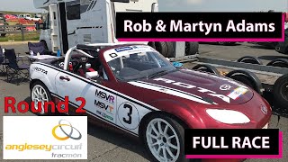 Round 2 FULL session - Anglesey - Rob and Martyn Adams Onboard - MSVT Track day Trophy