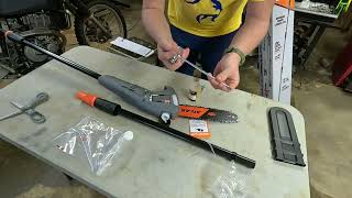 Atlas 40v 10inch  Pole Saw Unboxing and Setup! (Harbor Freight)