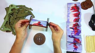 Spiderman flipbook Machine / corte laser Timelapse