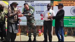 Indian Army - NGO's Distribute Solar Lamps And Stationary Items To Bakkarwals Of Machhal Sector