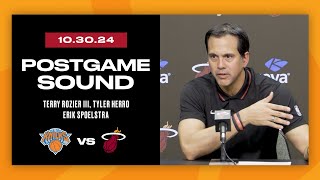 Postgame Interview: Terry Rozier III, Tyler Herro, Erik Spoelstra | October 30, 2024