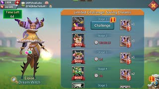 Lords mobile limited challenge saving dreams stage 1 auto | Dream witch stage 1 auto